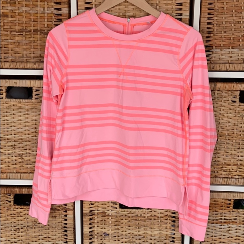 Lululemon coral rash guard swim shirt top 6